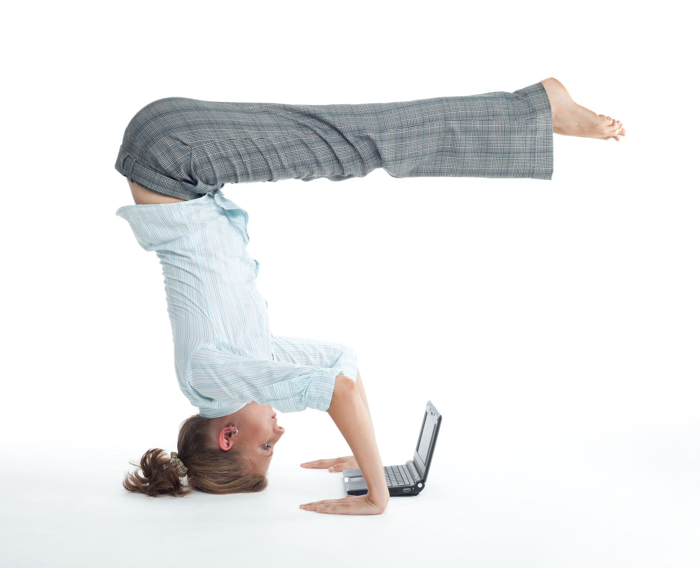 Yoga Whilst on Laptop